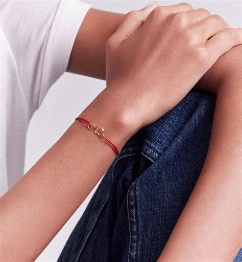 dior bracelet oui|Oui Bracelet Yellow Gold, Diamond and Red Cord .